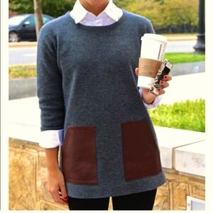 J Crew Factory Merino Wool Tunic Sweater A9015 in Tan/light brown